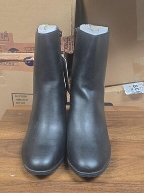 a new day Black Women's Ankle Booties with Side Zip